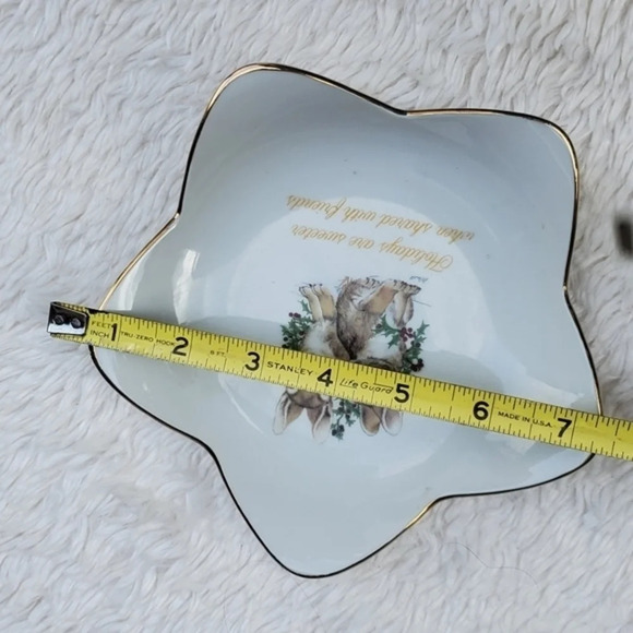 Rabbits Porcelain jewelry or knick knack dish - Picture 5 of 5
